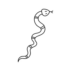 Snake. Vector illustration in doodle style