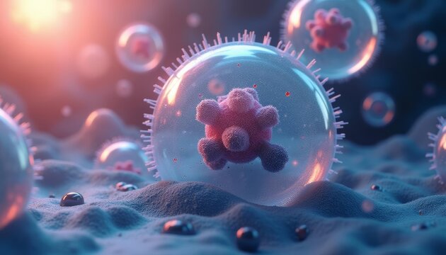  Mysterious underwater world with glowing marine life - Powered by Adobe