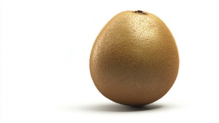 Fototapeta premium Juicy Ripe Kiwi Fruit on Clean White Background - Fresh and Vibrant Produce Close-up