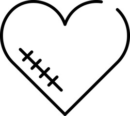 Heart icon. Linear symbol.