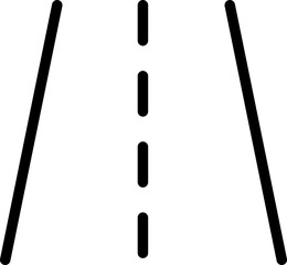 Route icon. Linear symbol.