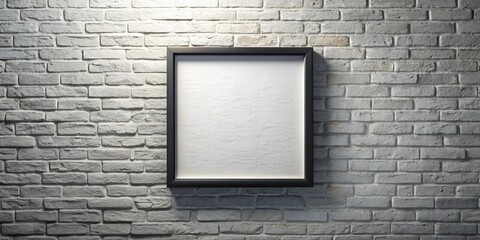 Black frame blank canvas mockup hanging on the wall, black frame, blank canvas, mockup, hanging, wall, interior design