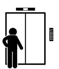 ILLUSTRATION OF THE ELEVATOR ICON, ELEVATOR FULL