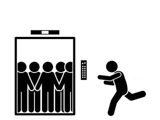 ILLUSTRATION OF THE ELEVATOR ICON, ELEVATOR FULL