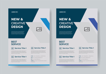 Flyer Mockup business flyer template 2 color design