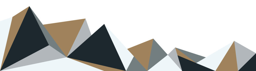 Abstract vector horizontal long background in polygonal style.
