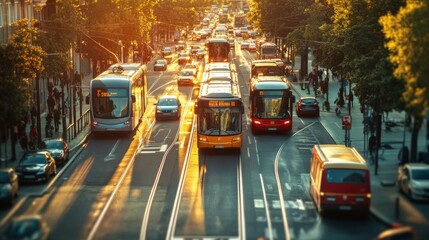 Obraz premium traffic in the city