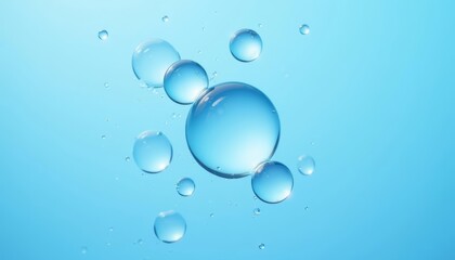 Obraz premium Drops of water floating in the air