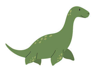 Vector isolated dinosaur. Flat illustration