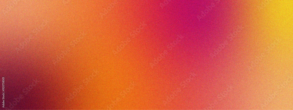Poster vibrant warm colors gradient deep red bright orange. red tones gradient background with grainy textu