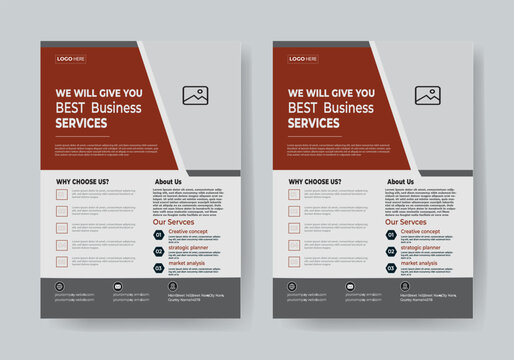 Flyer Mockup business flyer template one color design