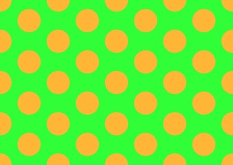 Abstract background with circles. Seamless pattern with circles. Yellow dots and green background.