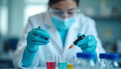  Precision in the lab  A scientist conducting a chemical test