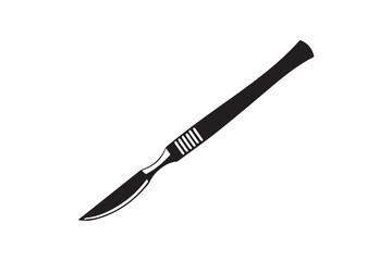 Black-and-white illustration of a surgical scalpel