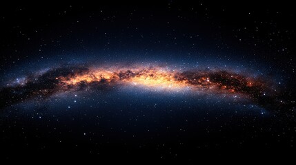 Fototapeta premium A photo of a breathtaking starry sky, captured with a long exposure, showcasing the vastness and beauty of the cosmos.