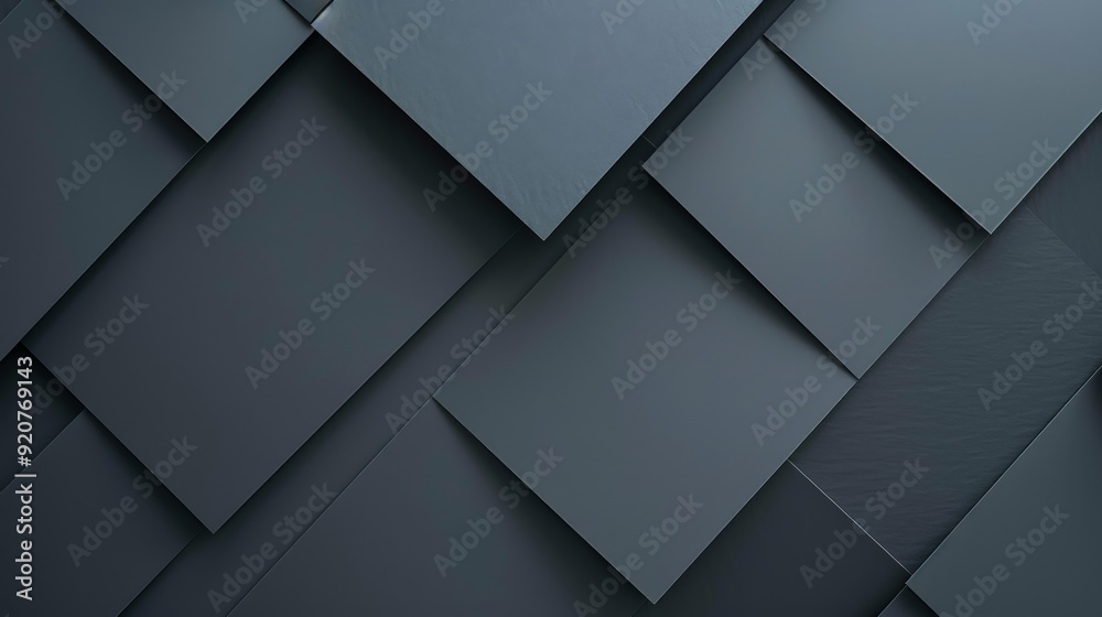 Leinwandbilder an abstract arrangement of dark, overlapping square panels creating a modern and minimalist visual e