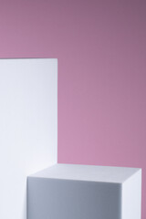 3d geometric standing Product display Cosmetic