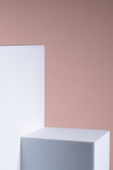 3d geometric standing Product display Cosmetic