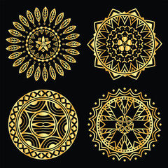 Ornamental luxury mandala pattern 3 in 1 design