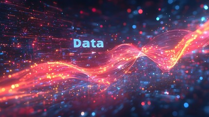 Obraz premium Data Flow Abstract Background.