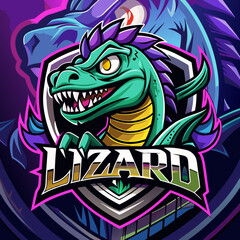 Obraz premium Lizzard mascot esport game logo illustration for sport game team