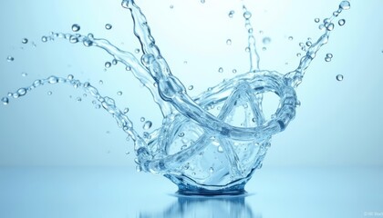  Energetic splash of water in motion