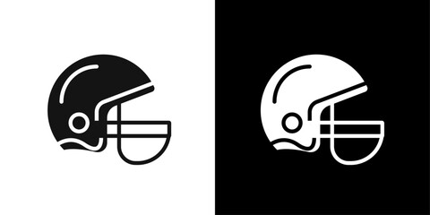 american football helmet icon logo set vector