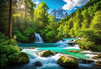 breathtaking landscapes featuring hidden untouched natural destinations lush majestic pristine waterfalls, scenery, nature, wilderness, mountain, forest