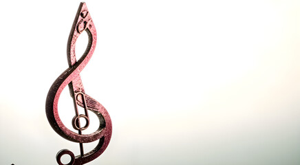 Obraz premium background with treble clef