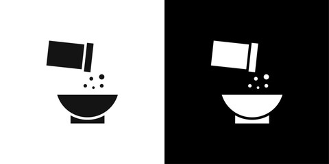 breakfast Flakes bowl icon logo set vector