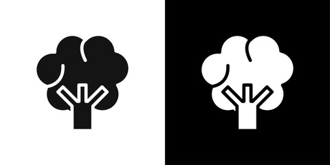 broccoli icon (2) logo set vector