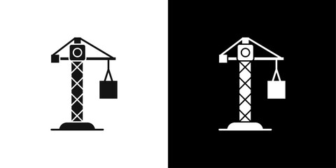crane icon logo set vector