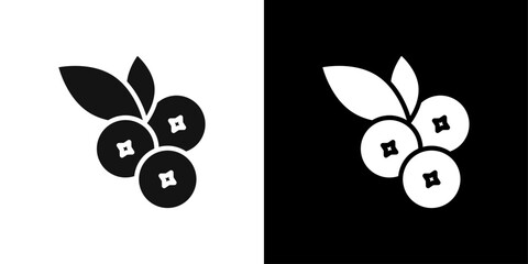 Cranberry icon logo set vector