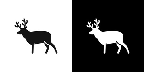 Deer animal icon logo set vector