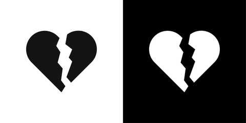 Divorce icon logo set vector