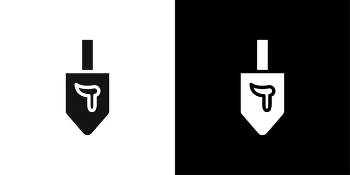 dreidel icon logo set vector