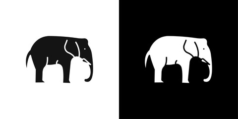 Elephant icon logo set vector