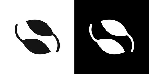 falcate icon logo set vector