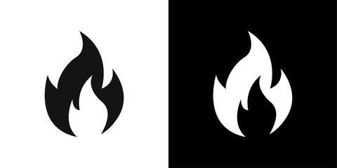 Fire icon logo set vector
