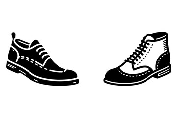 shoe icon silhouette vector illustration  isolated on transparent background- Generative AI