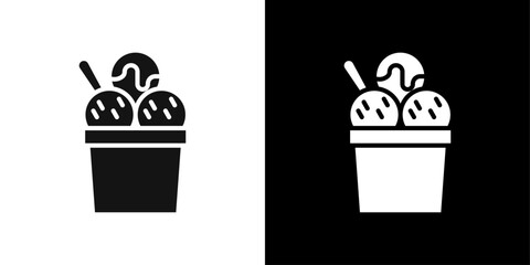 Gelato ice cream icon logo set vector