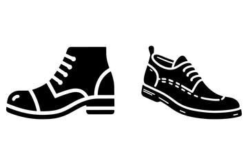 shoe icon silhouette vector illustration  isolated on transparent background- Generative AI