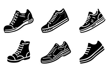 shoe icon silhouette vector illustration  isolated on transparent background- Generative AI