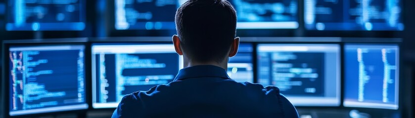 Cybersecurity analyst monitoring threat intelligence, robust cybersecurity insights