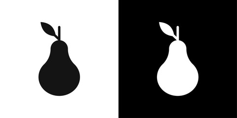 Pear icon logo set vector