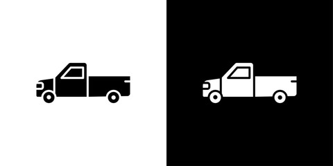 Pickup truck icon logo set vector