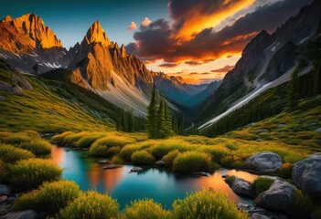 breathtaking landscapes showcasing incredible natural wonders majestic lush vast oceans under vibrant skies, mountain, forest, sky, scenery, waterfall