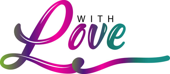 with love hand lettering inscription, Made with love lettering with heart symbol. Hand drawn black line calligraphy