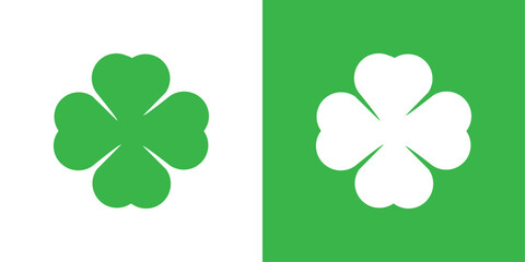 Saint patrick Leaf clover icon logo set vector