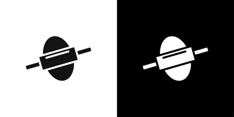 Rolling pin icon logo set vector